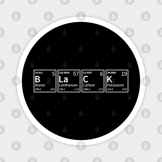 Black periodic table BLACK Magnet by LeonAd